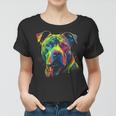 Pit Bull Mom Dog Lover Colorful Artistic Pitbull Owner Women Women T-shirt
