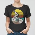 Radfahrer-Silhouette Frauen Tshirt im Retro-Stil der 70er, Vintage-Design