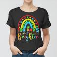 Retro 100 Days Of Brighter Teacher 100 Days Smarter Women T-shirt