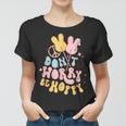 Retro Groovy Easter Bunny Happy Easter Dont Worry Be Hoppy Women T-shirt