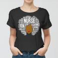 Rn Nurse Afro Word Art Gift African American Nurses Women T-shirt