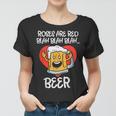 Roses Are Red Blah Beer Funny Valentines Day Drinking Gifts Women T-shirt