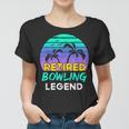 Ruhestand Bowling-Legende Frauen Tshirt, Retro 80er Jahre Sonnenuntergang