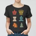 Schach Schachmatt Schachbrett Brettspiel Strategie Taktik Frauen Tshirt