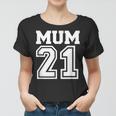 Schwarzes Frauen Tshirt Mum 21 im Sportdesign, Perfektes Tee für Mütter