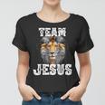 Team Jesus Lion Judah Jesus Cross Lovers Christian Faith Women T-shirt