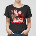 Three Gnomes Holding Hearts Valentines Day Gifts For Her V2 Women T-shirt