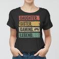 Tochter Schwester Gaming Legende Vintage Video Gamer Girl Frauen Tshirt
