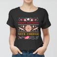 Ugly Christmas Sweater Burger Happy Holidays With Cheese V15 Women T-shirt