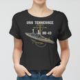Uss Tennessee Bb-43 Battleship Ww2 American Warship Veterans Women T-shirt