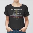 Uss Washington Bb-56 Battleship Ww2 American Warship Veteran Women T-shirt