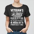 Veteran Wife Army Husband Soldier Saying Cool Military V2 Women T-shirt