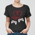 Video Gamer Valentines Day Tshirt With Controllers Heart Women T-shirt