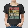 Vintage Gamer Girl Frauen Tshirt, Tochter & Schwester Gaming Legende