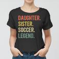 Vintage Tochter Schwester Fußball Legende Retro Fußball Frauen Tshirt