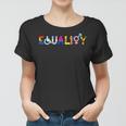 Womens Equality Lgbt Pride Rainbow Flag Gay Lesbian Trans Pans Women T-shirt
