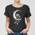 Womens Moon Rose Night Sky Celestial Nature Wicca Pagan Aesthetic Women T-shirt
