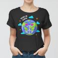 Womens Peace On Earth Day Everyday Hippie Planet Save Environment Women T-shirt