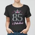 Womens Womens 85 And Fabulous 1935 85Th Birthday Gift Women T-shirt