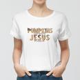 Fall Pumpkin Obsessed And Jesus Blessed Christian Autumn Gifts Women T-shirt