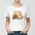 Funny Fall Gnomes Pumpkin Kisses And Harvest Wishes Women T-shirt