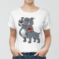 Grey Pitbull I Love Mom Women T-shirt