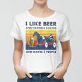 I Like Beer And Harness Racing Horse Vintage Retro Gifts Women T-shirt