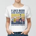 I Like Beer And Running And Maybe 3 People Retro Vintage Gift For Womens Women T-shirt
