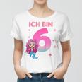 Kinder 6 Geburtstag Mädchen Meerjungfrau Nixe Ich Bin 6 Jahre Frauen Tshirt