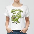Kinder Vierter Geburtstag Geschenk Dinosaurier 4 Jahre Frauen Tshirt