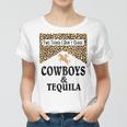 Leopard Two Things We Dont Chase Cowboys And Tequila Rodeo Women T-shirt