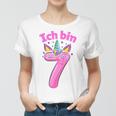 Unicorn 7. Geburtstag Frauen Tshirt für Mädchen, Zauberhaftes 7 Jahre Motiv