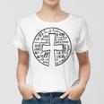 Vintage He Is Risen Bible Verse Christian Cross Happy Easter Women T-shirt