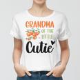 Womens Grandma Little Cutie Baby Shower Orange 1St Birthday Party Women T-shirt