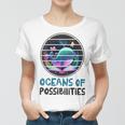 Womens Oceans Of Possibilities Summer Reading 2023 Retro Vintage Women T-shirt