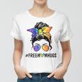 Womens Ph Free Mom Hugs Messy Bun Lgbt Pride Rainbow Women T-shirt