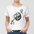 Yin Yang Koi Fish Butterfly Nishikigoi Gift Women T-shirt
