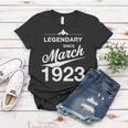 100 Geburtstag 100 Jahre Alt Legendär Seit März 1923 Frauen Tshirt Lustige Geschenke