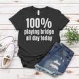 100 Spielbrücke Lustiges Gambling Frauen Tshirt für Ganztagszocker Lustige Geschenke