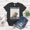 Capybara Mugshot Wanted For 93 Felonies Across The Country Women T-shirt Unique Gifts