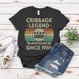 Cribbage Legend 37 Jahre Alt Fantastisch Seit 1985 Cribbage Frauen Tshirt Lustige Geschenke