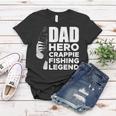 Dad Hero Crappie Fishing Legend Vatertag Frauen Tshirt Lustige Geschenke