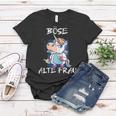 Damen Böse Alte Frau Für Oma Großmuter Spruch Rockerin Frauen Tshirt Lustige Geschenke