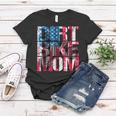 Dirt Bike Mom Vintage American Flag Motorcycle Silhouette Women T-shirt Unique Gifts