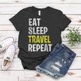 Eat Sleep Travel Repeat Vacation Holiday Funny Gift Women T-shirt Unique Gifts