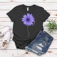 Esophageal Cancer Awareness Sunflower Periwinkle Ribbon Women T-shirt Unique Gifts