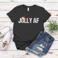 Funny Christmas Shirts Gifts & Pajamas Santa Hat Jolly Af Tshirt Women T-shirt Unique Gifts
