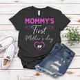 Funny Mommys First Mothers Day Heart Footprint Tee Women T-shirt Unique Gifts