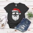 Funny Santa Claus Face Sunglasses With Hat Beard Christmas Tshirt Women T-shirt Unique Gifts