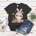 Funny Sloth Bunny Ear With Eggs Basket Easter Costume Rabbit Women T-shirt Unique Gifts